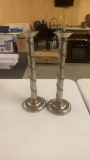 Tall brass candlesticks