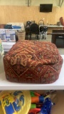 Southwestern beanbag footstool