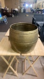 Large brass pot