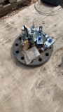 14” steel flange w/misc ball valves