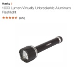 HUSKY 1000 lumen aluminum flashlight