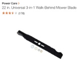 Universal 22” 3-in-1 mower blade