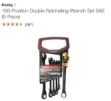 HUSKY 6pc double ratcheting wrench set