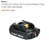 MAKITA 18V compact battery pack w/fuel gauge
