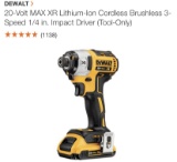 New DEWALT 1/4” 3-speed brushless impact