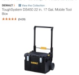 DEWALT ToughSystem DS450-22? 17G mobile tool box