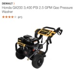 DEWALT Honda GX200/3400PSI/2.5GPM gas’s pressure