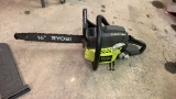 RYOBI 16” 2-cycle chainsaw w/HD case