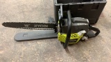 RYOBI 18” 2-cycle chainsaw w/HD case