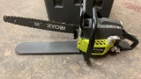 RYOBI 18” 2-cycle chainsaw w/HD case