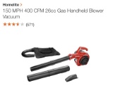 HOMELITE 2-cycle handheld gas blower/vac