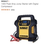 DEWALT 1400 peak amp jump starter w/ digital