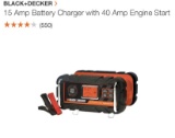 BLACK & DECKER 15A battery charger w/40A engine