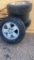 Lot of 5 P255/79R18 tires on Jeep Rims