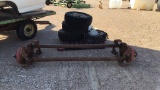 Pair of trailer axels & 5 wheels