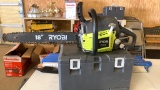 RYOBI 18” 2 cycle chainsaw w/HD case