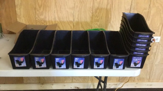 Set of 12 home & office bins w/interlocking sides