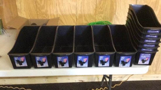 Set of 12 home & office bins w/interlocking sides