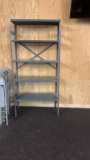 Metal shelving unit