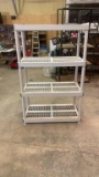 4 shelf plastic shelving unit