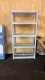 5 shelf plastic shelving unit