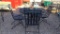 Black metal outdoor set- table w/4 chairs