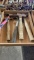 Lot of claw hammers& hatchet