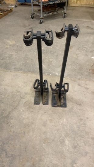Pair of floor mount gun racks