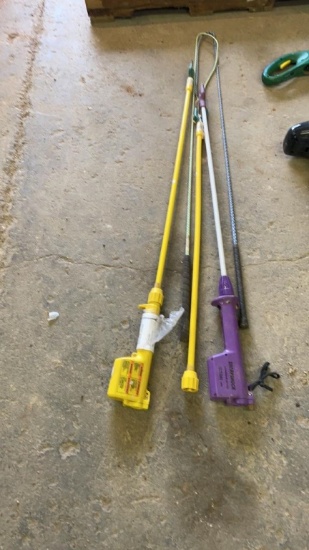 Lot of 2 hot shots,2 whips & 1 hot shot prod