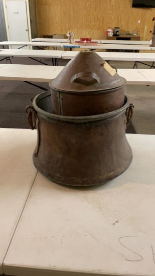 Lot of copper pots