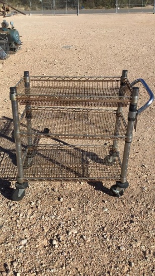 3 shelf push cart