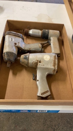 Lot of 2 impact wrenches & 1 air chisel