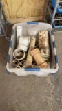 Tub of PVC fittings