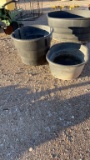 Pair of poly water trough