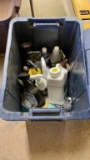 Tub of horse washing supplies