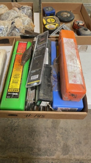 Lot of welding rods & chipping hammers