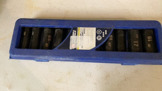 CH 11pc 1/2” deep drive impact socket set