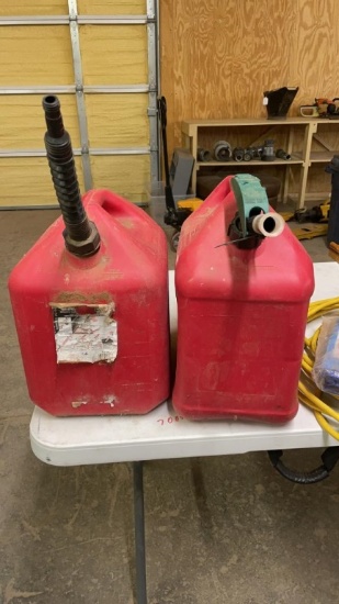 Lot of 2 gas cans
