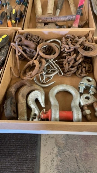 Lot of chains & hooks