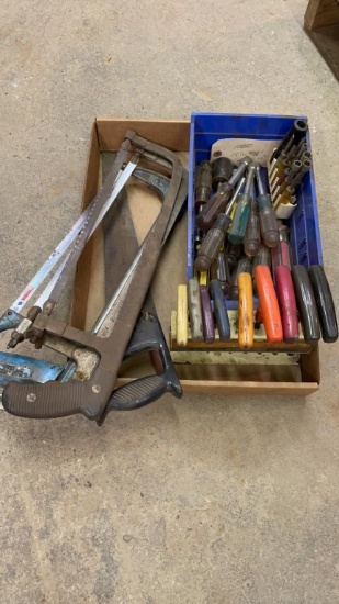 Lot of nut drivers,Allen wrenches & misc saws