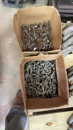 Box of misc bolts and U-Bolts