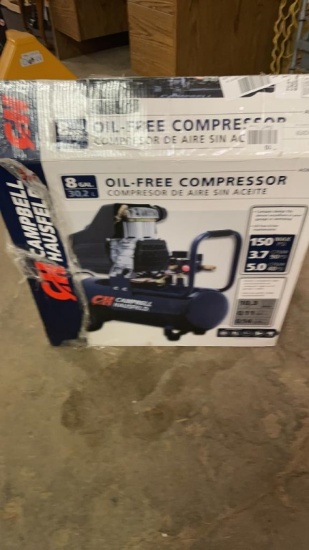 CH 8 gal oil free portable air compressor