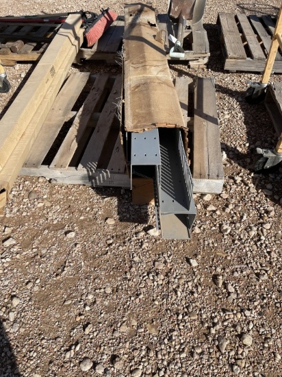 Lot of 4 4” x6’ plastic wire channel w/caps