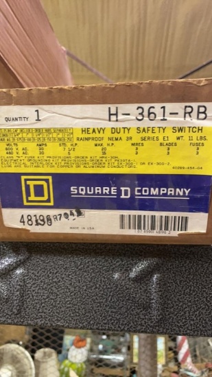 SQ-D  H-361-RB  30A Disconnect