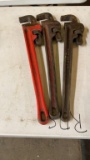 Lot of 3– 24” pipe wrenches