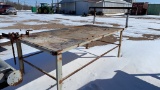 4’x8’ steel work table w/ chain vise