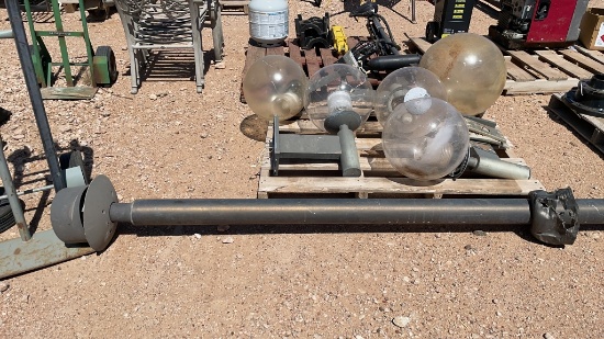 5 decorative lights & light pole