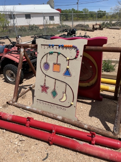 Outdoor kids numbers & shapes sensory play panel