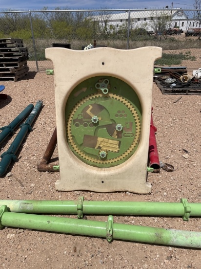 Outdoor kids marble drop sensory play panel