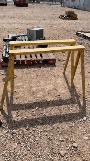 Pair of steel sawhorses